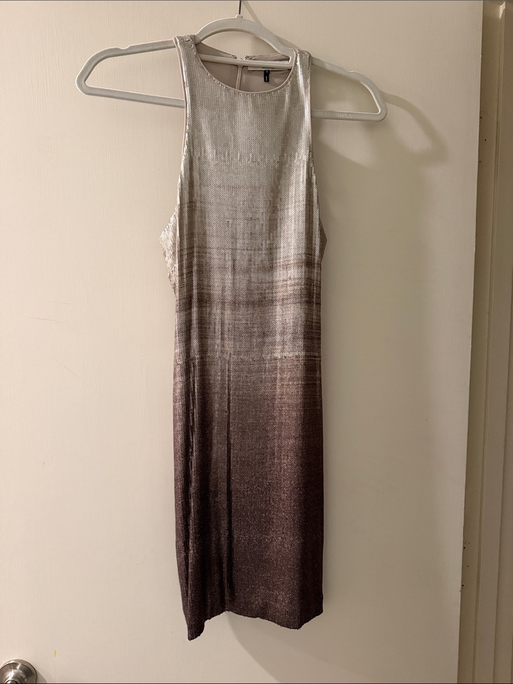 Halston Heritage Sleeveless Ombré Sequin Dress